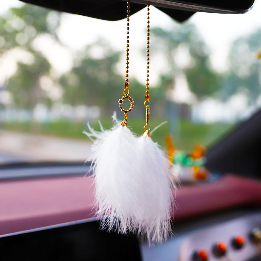 Wholesale Alloy with Diamond Feather Car Hanging